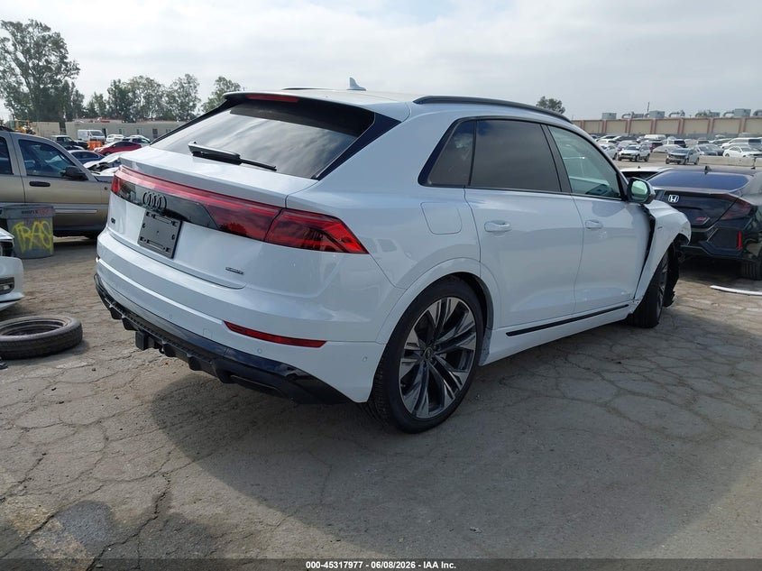 2026 Audi Q8 VIN WA1EVBF16TD017752 IAAI salvage auction — RIGHT FRONT, Salvage (California), sold $26,500 on 2026-07-30 (photo 4)