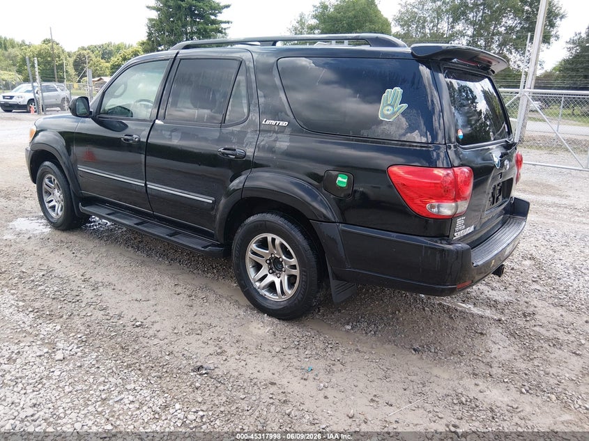 2005 Toyota Sequoia VIN 5TDZT38A05S261601 IAAI salvage auction — FRONT & REAR, Clear (Alabama), sold $600 on 2026-07-06 (photo 3)