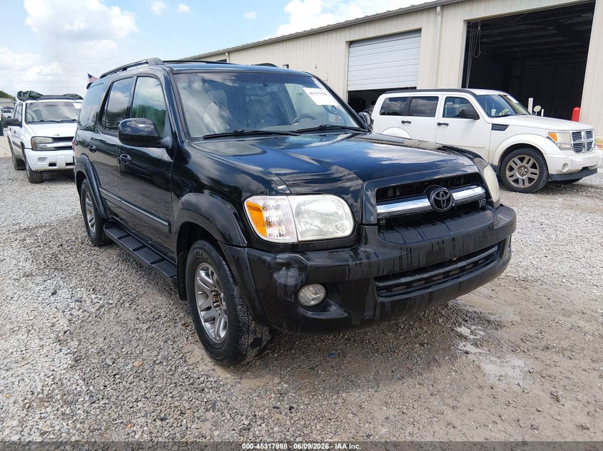 2005 Toyota Sequoia VIN 5TDZT38A05S261601 IAAI salvage auction — FRONT & REAR, Clear (Alabama), sold $600 on 2026-07-06 (photo 6)