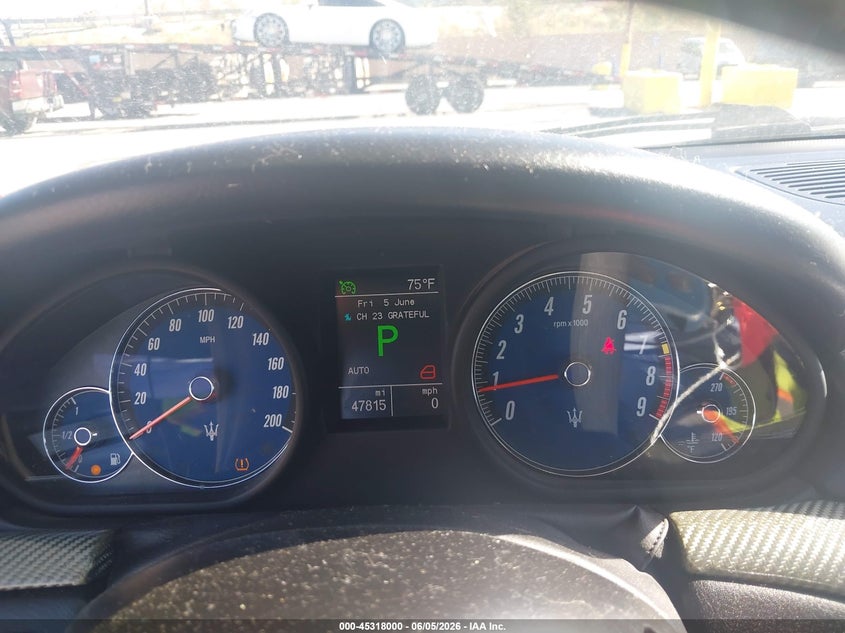 2011 Maserati Granturismo VIN ZAM45KLA0B0055078 IAAI salvage auction — FRONT END, Salvage (California), sold $12,150 on 2026-07-08 (photo 7)