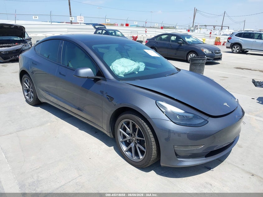 2023 Tesla Model 3 VIN 5YJ3E1EB2PF712276 IAAI salvage auction — FRONT END, Salvage Title, sold $8,650 on 2026-07-15 (photo 1)