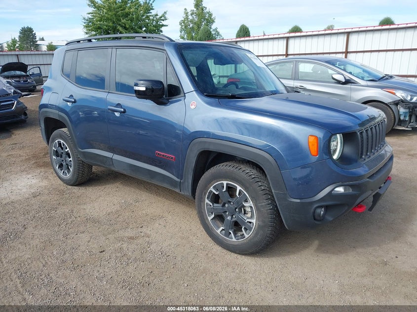 2023 Jeep Renegade VIN ZACNJDC11PPP58493 IAAI salvage auction — LEFT FRONT, Wait Title, sold $8,100 on 2026-08-08 (photo 1)