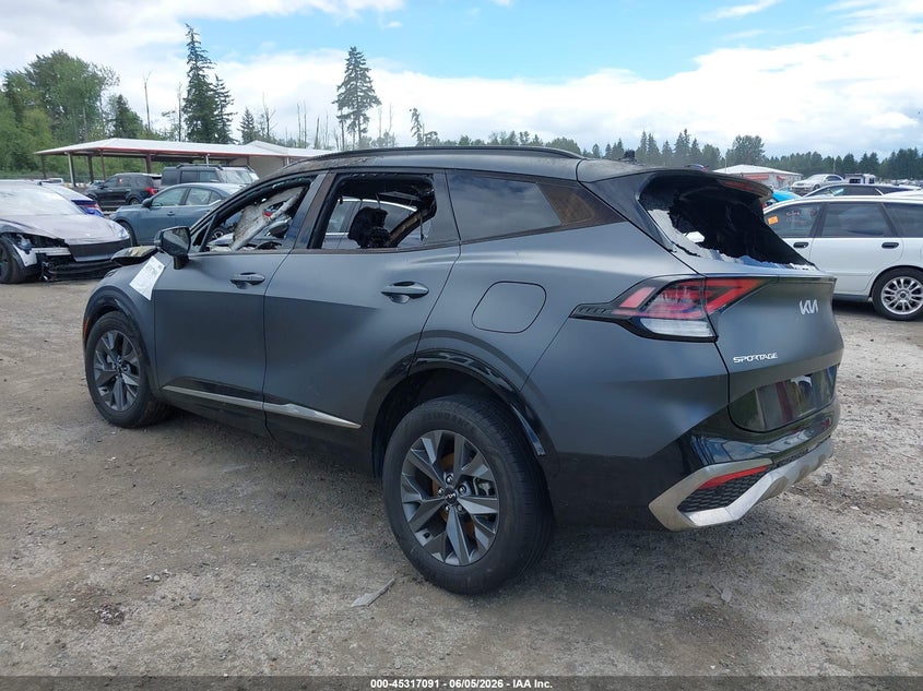 2023 Kia Sportage VIN KNDPXCAG5P7034539 IAAI salvage auction — INTERIOR BURN, Salvage Title, sold $25 on 2026-07-22 (photo 3)