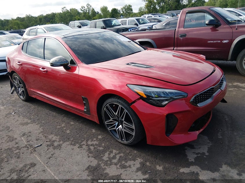 2022 Kia Stinger VIN KNAE45LCXN6109189 IAAI salvage auction — FRONT END, Salvage (Ohio), sold $4,850 on 2026-07-28 (photo 1)