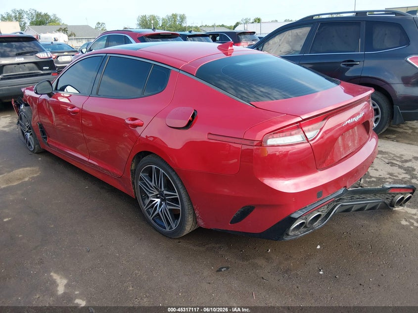 2022 Kia Stinger VIN KNAE45LCXN6109189 IAAI salvage auction — FRONT END, Salvage (Ohio), sold $4,850 on 2026-07-28 (photo 3)