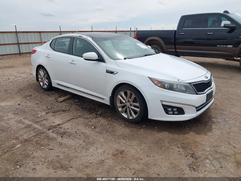 2015 Kia Optima VIN 5XXGR4A64FG380336 IAAI salvage auction — HAIL, Salvage Title, sold $25 on 2026-07-29 (photo 1)