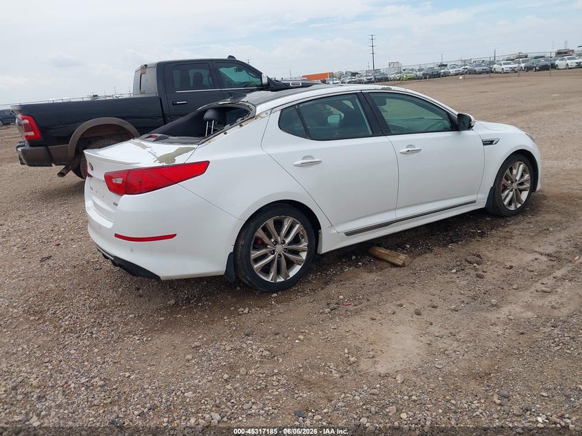 2015 Kia Optima VIN 5XXGR4A64FG380336 IAAI salvage auction — HAIL, Salvage Title, sold $25 on 2026-07-29 (photo 4)