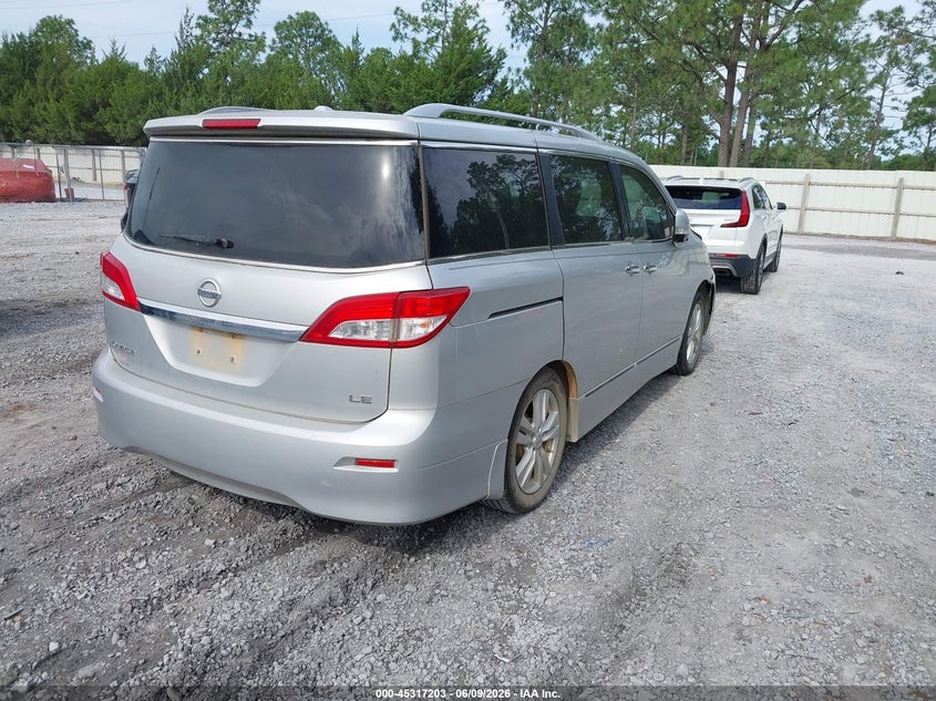 2013 Nissan Quest VIN JN8AE2KP1D9066512 IAAI salvage auction — FRONT END, Rebuildable (Florida), sold $300 on 2026-07-30 (photo 4)