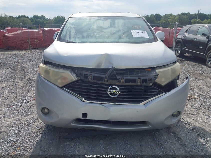 2013 Nissan Quest VIN JN8AE2KP1D9066512 IAAI salvage auction — FRONT END, Rebuildable (Florida), sold $300 on 2026-07-30 (photo 6)