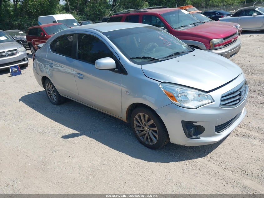 2018 Mitsubishi Mirage VIN ML32F3FJ5JHF15092 IAAI salvage auction — NORMAL WEAR, Clear (Indiana), sold $775 on 2026-07-08 (photo 1)