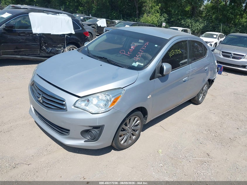 2018 Mitsubishi Mirage VIN ML32F3FJ5JHF15092 IAAI salvage auction — NORMAL WEAR, Clear (Indiana), sold $775 on 2026-07-08 (photo 2)