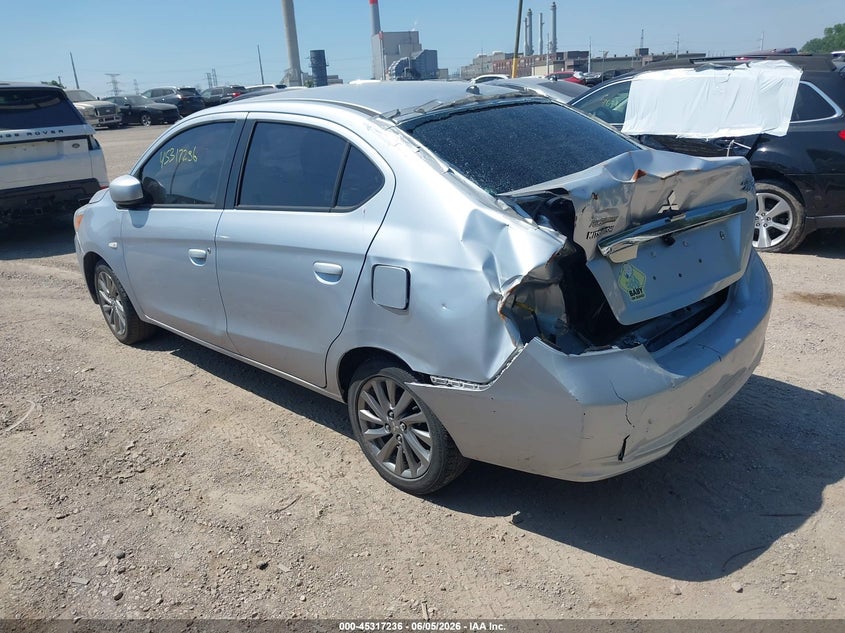 2018 Mitsubishi Mirage VIN ML32F3FJ5JHF15092 IAAI salvage auction — NORMAL WEAR, Clear (Indiana), sold $775 on 2026-07-08 (photo 3)
