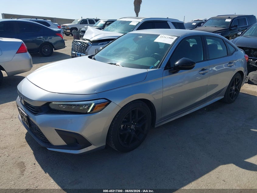 2023 Honda Civic VIN 2HGFE2F55PH533947 IAAI salvage auction — HAIL, Salvage Title, sold $10,500 on 2026-07-29 (photo 2)