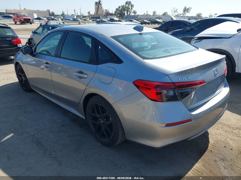 2023 Honda Civic VIN 2HGFE2F55PH533947 IAAI salvage auction — HAIL, Salvage Title, sold $10,500 on 2026-07-29 (photo 3)