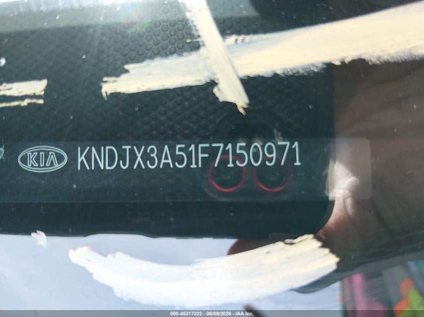 2015 Kia Soul VIN KNDJX3A51F7150971 IAAI salvage auction — LEFT SIDE, Salvage Title, sold $850 on 2026-07-21 (photo 9)