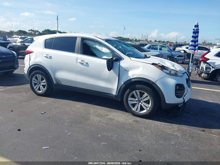 2018 Kia Sportage VIN KNDPMCAC2J7354334 IAAI salvage auction — ALL OVER, Salvage Title, sold $1,250 on 2026-07-09 (photo 1)