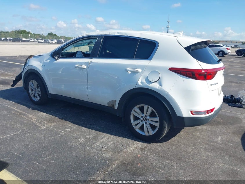 2018 Kia Sportage VIN KNDPMCAC2J7354334 IAAI salvage auction — ALL OVER, Salvage Title, sold $1,250 on 2026-07-09 (photo 3)