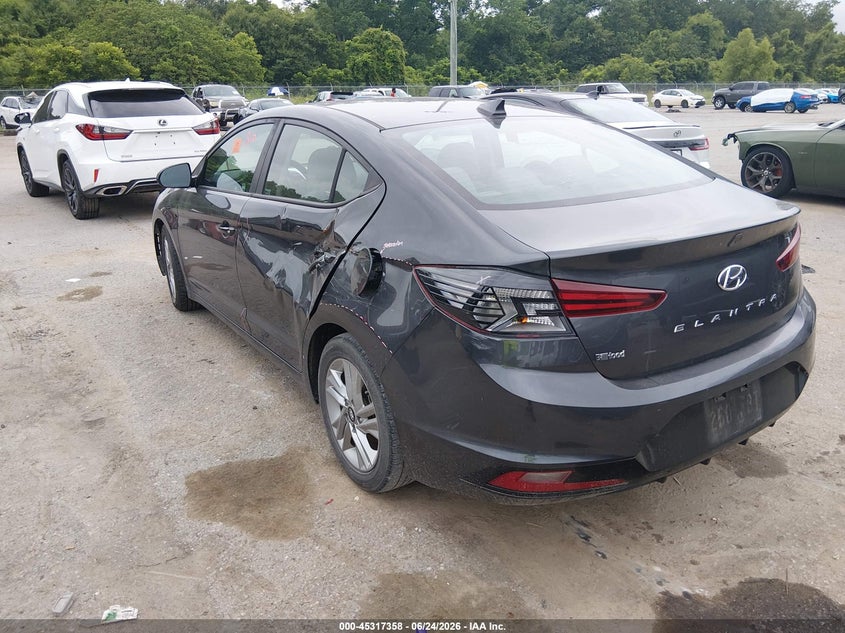 2020 Hyundai Elantra VIN 5NPD84LF7LH557593 IAAI salvage auction — REAR END, Salvage Title, sold $2,550 on 2026-07-29 (photo 3)