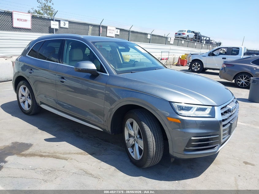 2018 Audi Q5 VIN WA1BNAFY4J2161528 IAAI salvage auction — LEFT SIDE, Salvage Title, sold $8,150 on 2026-07-15 (photo 1)