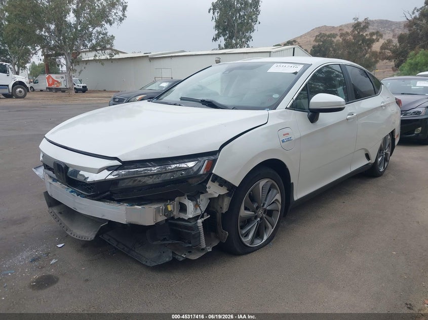 2019 Honda Clarity VIN JHMZC5F11KC005798 IAAI salvage auction — FRONT END, Salvage (California), sold $7,275 on 2026-08-11 (photo 2)