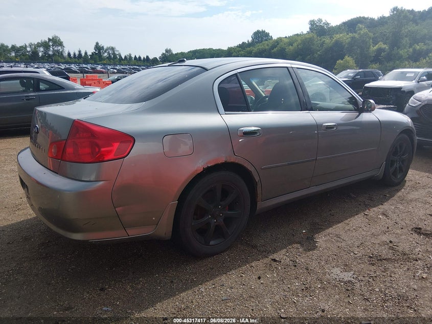 2005 Infiniti G VIN JNKCV51F15M308856 IAAI salvage auction — NORMAL WEAR, Clear (Illinois), sold $425 on 2026-07-22 (photo 4)