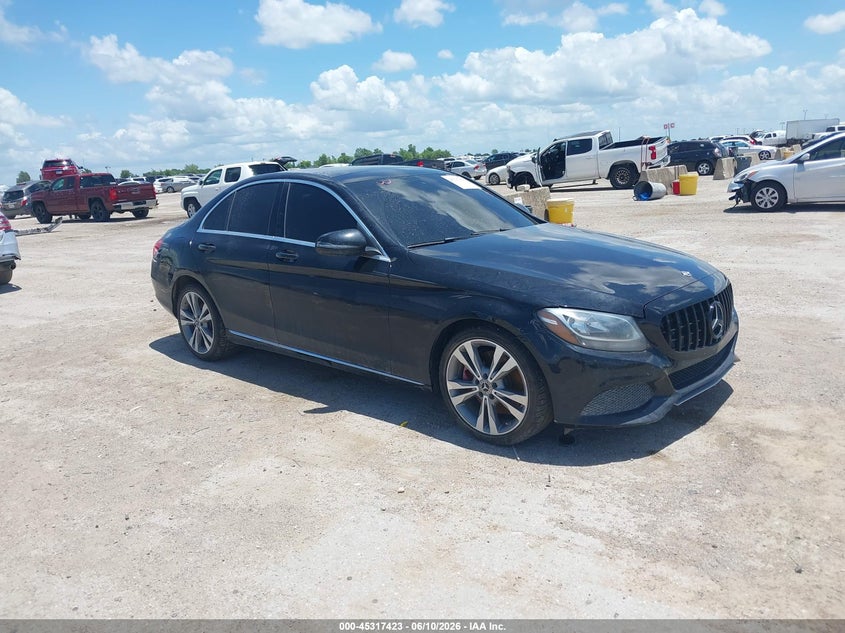 2018 Mercedes-benz C-klasse VIN WDDWF4JB0JR422806 IAAI salvage auction — WATER/FLOOD, Salvage Title, sold $4,750 on 2026-08-19 (photo 1)