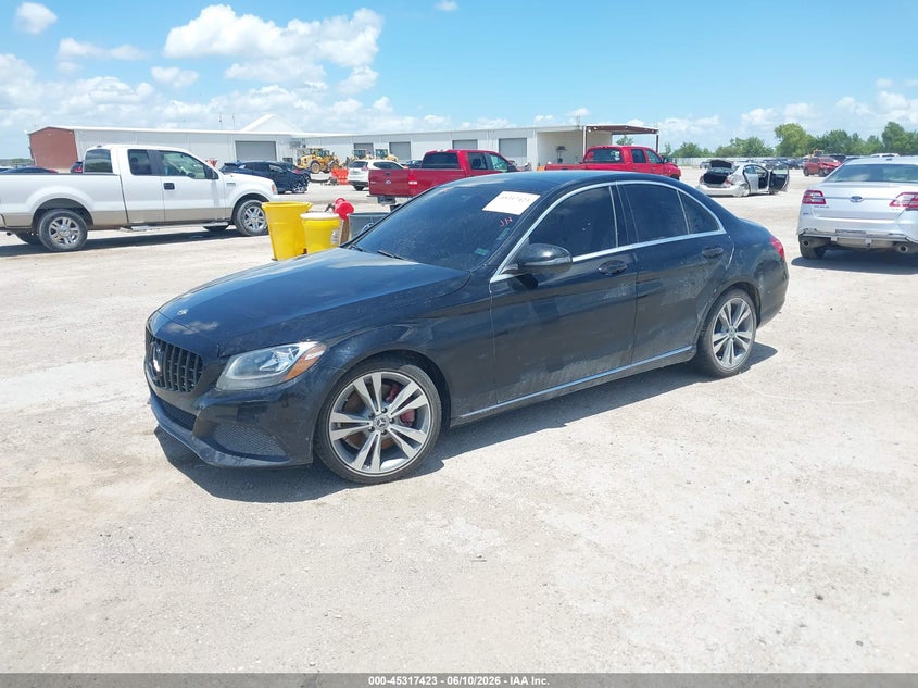2018 Mercedes-benz C-klasse VIN WDDWF4JB0JR422806 IAAI salvage auction — WATER/FLOOD, Salvage Title, sold $4,750 on 2026-08-19 (photo 2)