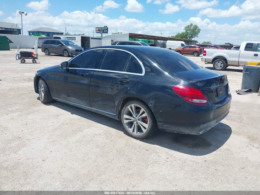 2018 Mercedes-benz C-klasse VIN WDDWF4JB0JR422806 IAAI salvage auction — WATER/FLOOD, Salvage Title, sold $4,750 on 2026-08-19 (photo 3)