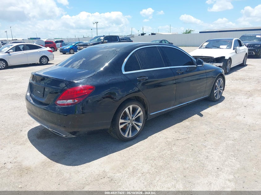 2018 Mercedes-benz C-klasse VIN WDDWF4JB0JR422806 IAAI salvage auction — WATER/FLOOD, Salvage Title, sold $4,750 on 2026-08-19 (photo 4)
