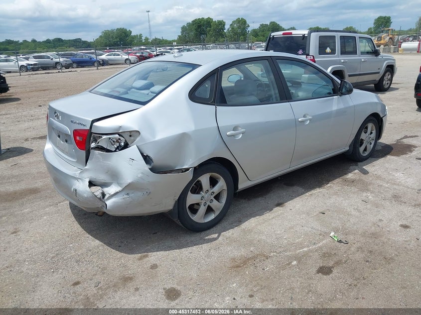 2009 Hyundai Elantra VIN KMHDU46D29U595877 IAAI salvage auction — REAR END, Salvage (Illinois), sold $25 on 2026-07-22 (photo 4)