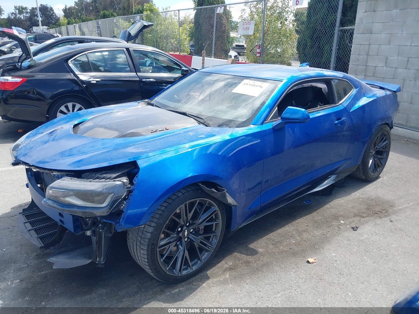 2017 Chevrolet Camaro VIN 1G1FK1R62H0190678 IAAI salvage auction — FRONT & REAR, Salvage (California), sold $15,800 on 2026-07-30 (photo 2)