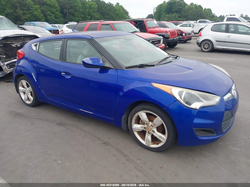 2012 Hyundai Veloster VIN KMHTC6AD9CU027277 IAAI salvage auction — NORMAL WEAR, Clear (North Carolina), sold $500 on 2026-07-22 (photo 1)