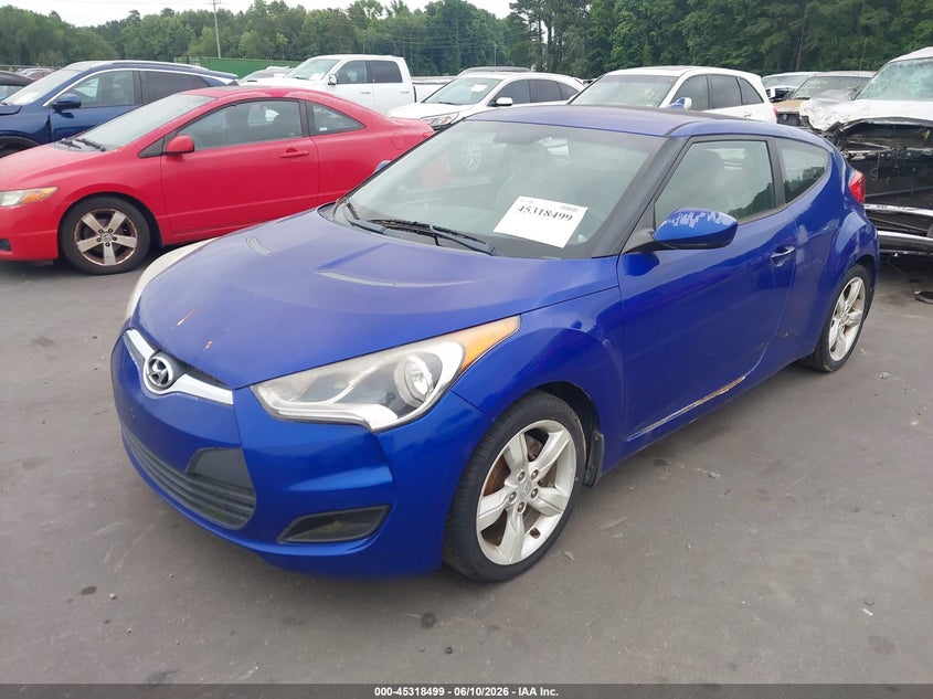 2012 Hyundai Veloster VIN KMHTC6AD9CU027277 IAAI salvage auction — NORMAL WEAR, Clear (North Carolina), sold $500 on 2026-07-22 (photo 2)