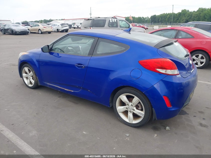2012 Hyundai Veloster VIN KMHTC6AD9CU027277 IAAI salvage auction — NORMAL WEAR, Clear (North Carolina), sold $500 on 2026-07-22 (photo 3)