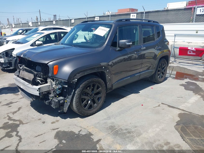 2018 Jeep Renegade VIN ZACCJABB4JPH70356 IAAI salvage auction — FRONT END, Salvage Title, sold $1,850 on 2026-08-05 (photo 2)