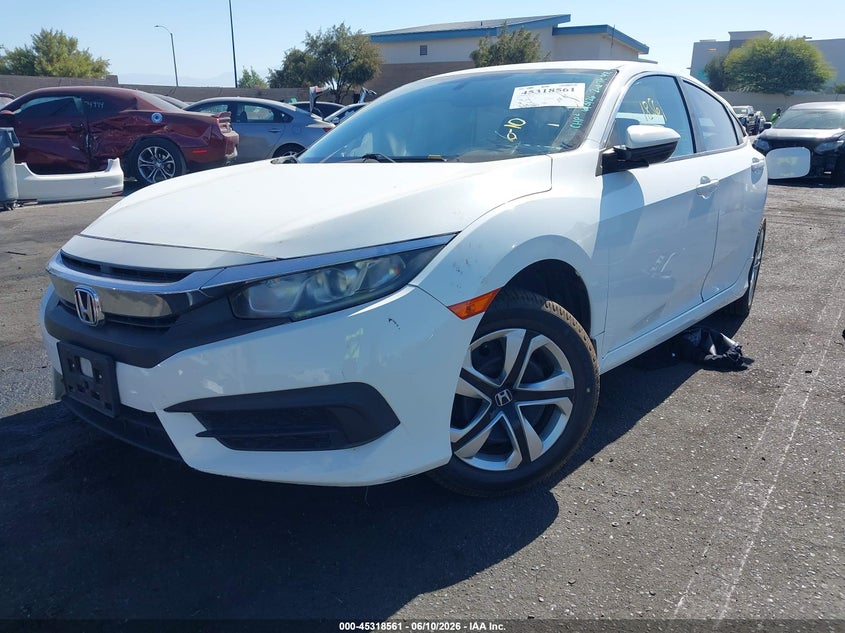 2016 Honda Civic VIN 19XFC2F54GE202115 IAAI salvage auction — REAR END, Salvage Title, sold $2,475 on 2026-07-10 (photo 2)