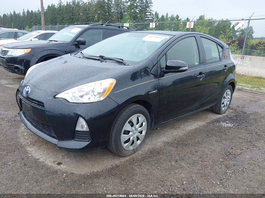 2012 Toyota Prius c VIN JTDKDTB37C1503352 IAAI salvage auction — NORMAL WEAR, Salvage Title, sold $1,250 on 2026-07-15 (photo 2)