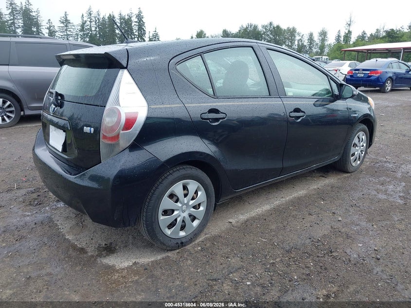2012 Toyota Prius c VIN JTDKDTB37C1503352 IAAI salvage auction — NORMAL WEAR, Salvage Title, sold $1,250 on 2026-07-15 (photo 4)