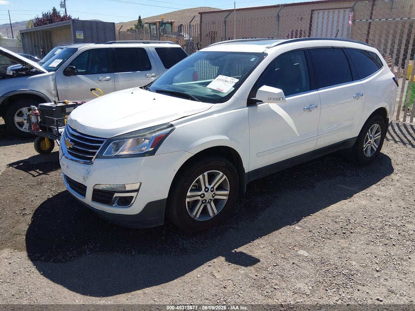 2015 Chevrolet Traverse VIN 1GNKVHKD0FJ137572 IAAI salvage auction — FRONT END, Salvage Title, sold $1,150 on 2026-07-24 (photo 2)