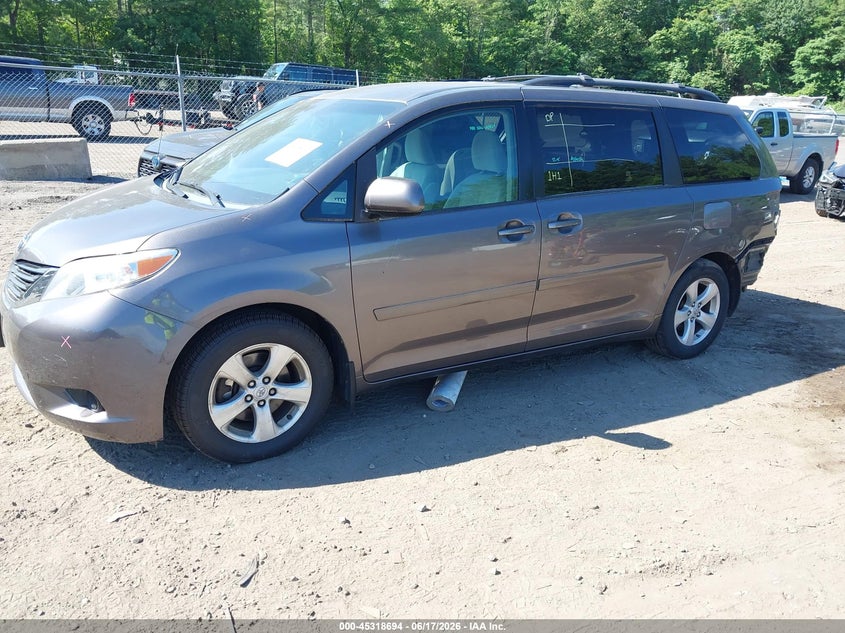 2014 Toyota Sienna VIN 5TDKK3DC7ES485346 IAAI salvage auction — REAR END, Salvage Title, sold $2,450 on 2026-07-15 (photo 2)