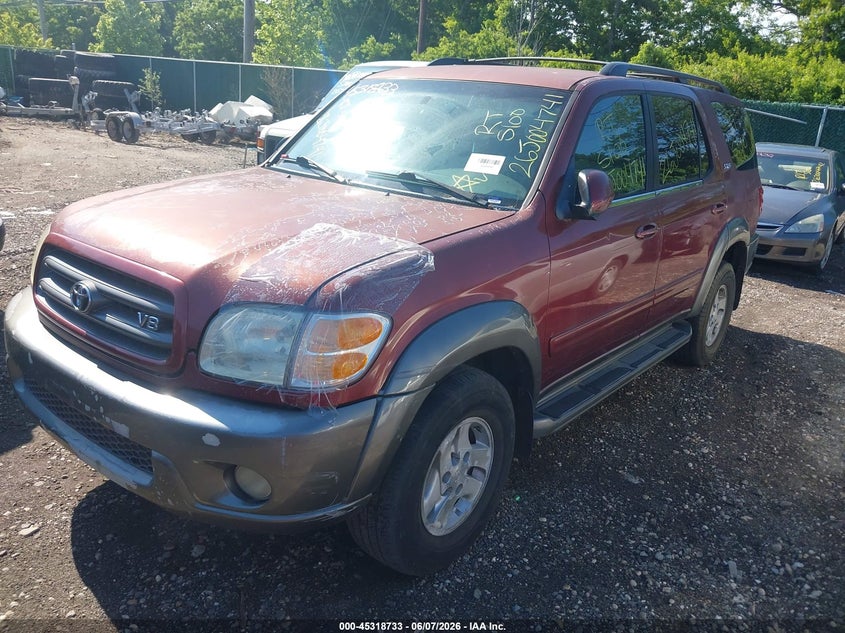 2003 Toyota Sequoia VIN 5TDBT44A03S178809 IAAI salvage auction — FRONT & REAR, Bill Of Sale (New York), sold $425 on 2026-07-07 (photo 2)