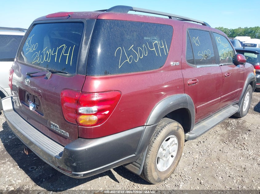 2003 Toyota Sequoia VIN 5TDBT44A03S178809 IAAI salvage auction — FRONT & REAR, Bill Of Sale (New York), sold $425 on 2026-07-07 (photo 4)