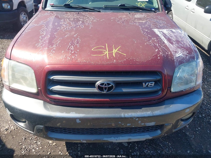 2003 Toyota Sequoia VIN 5TDBT44A03S178809 IAAI salvage auction — FRONT & REAR, Bill Of Sale (New York), sold $425 on 2026-07-07 (photo 6)