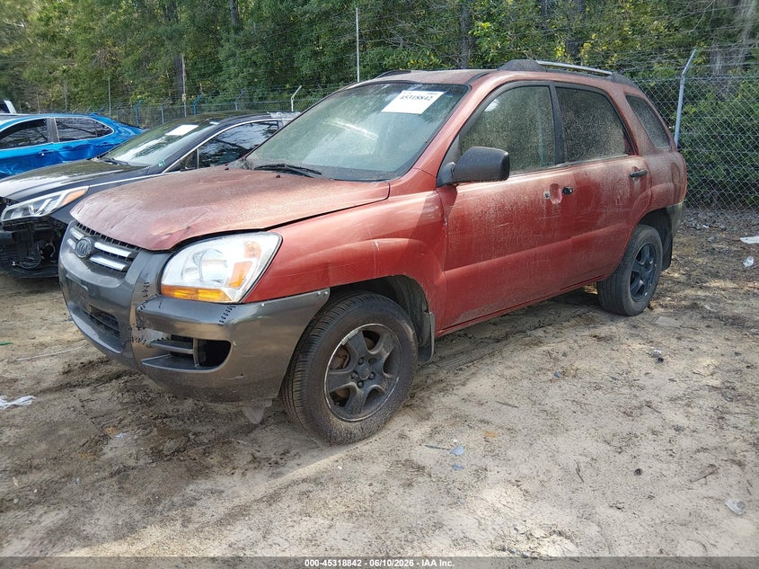 2007 Kia Sportage VIN KNDJF724477390355 IAAI salvage auction — NORMAL WEAR, Clear (South Carolina), sold $275 on 2026-07-28 (photo 2)