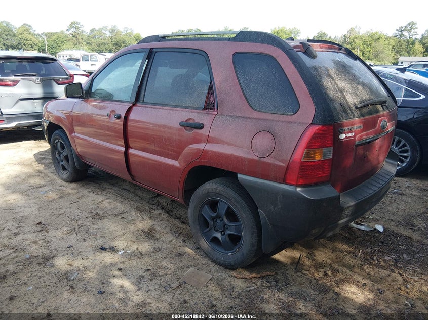2007 Kia Sportage VIN KNDJF724477390355 IAAI salvage auction — NORMAL WEAR, Clear (South Carolina), sold $275 on 2026-07-28 (photo 3)
