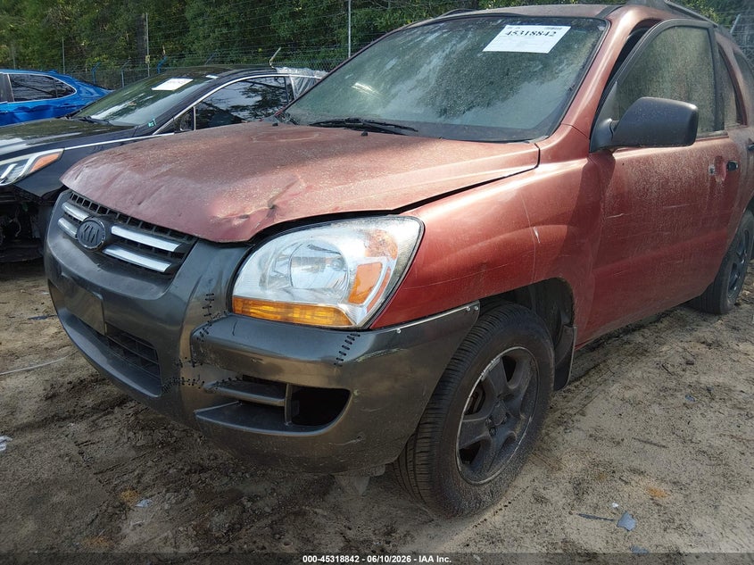 2007 Kia Sportage VIN KNDJF724477390355 IAAI salvage auction — NORMAL WEAR, Clear (South Carolina), sold $275 on 2026-07-28 (photo 6)