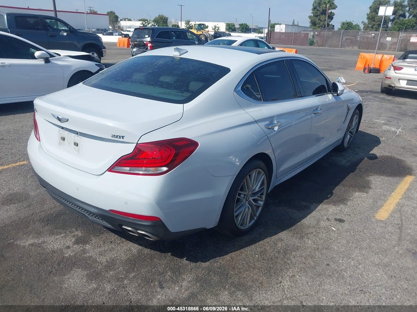 2021 Genesis G70 VIN KMTG34LA2MU067068 IAAI salvage auction — SIDE, Salvage Title, sold $4,600 on 2026-07-23 (photo 4)