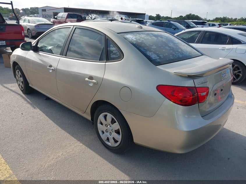 2008 Hyundai Elantra VIN KMHDU46D08U531917 IAAI salvage auction — SIDE, Clear (Texas), sold $275 on 2026-07-16 (photo 3)