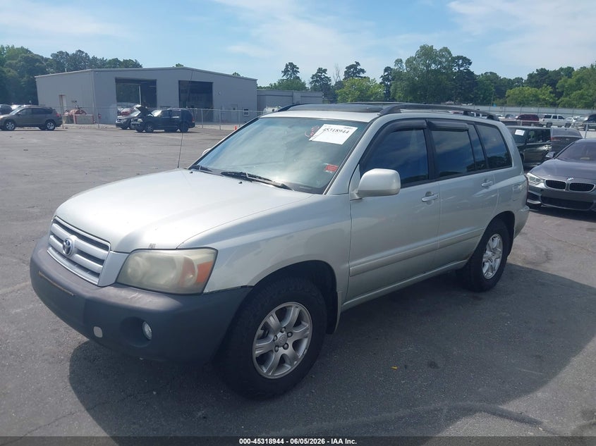 2004 Toyota Highlander VIN JTEGP21A040016536 IAAI salvage auction — NORMAL WEAR, Repossession Paperwork (Georgia), sold $300 on 2026-07-22 (photo 2)