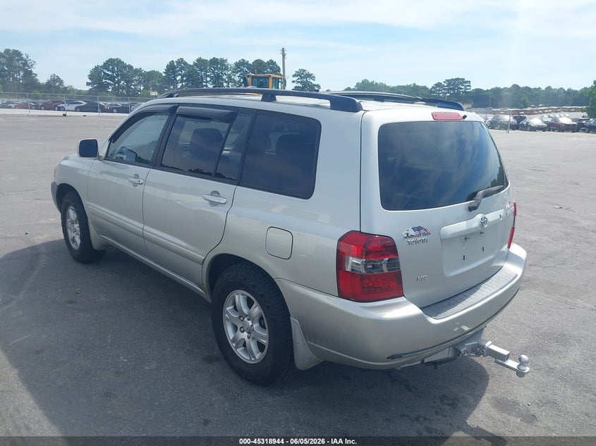 2004 Toyota Highlander VIN JTEGP21A040016536 IAAI salvage auction — NORMAL WEAR, Repossession Paperwork (Georgia), sold $300 on 2026-07-22 (photo 3)